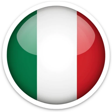 Italy flag in a circular shape sticker