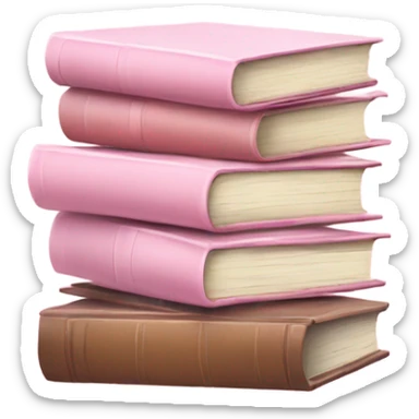 light pink stack of books sticker