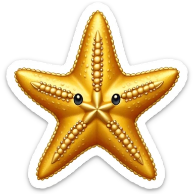 gold starfish sticker