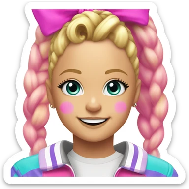 jojo siwa's vibrant lifestyle sticker