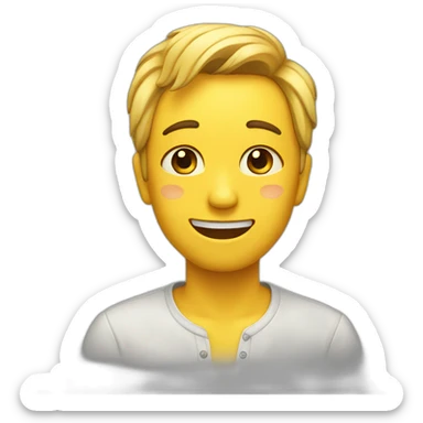 Feeling happy with tears sticker