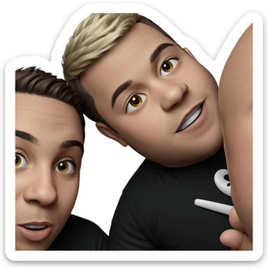 boys with varied hairstyles sticker