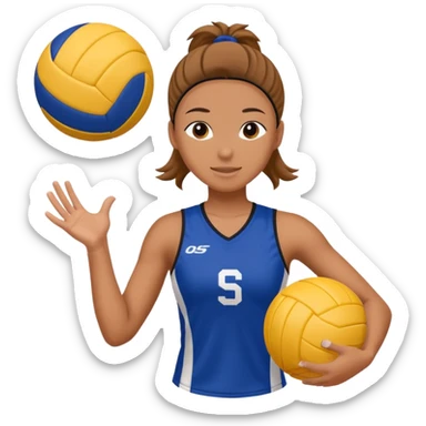 volleyball player, horse, with volleyball ball sticker