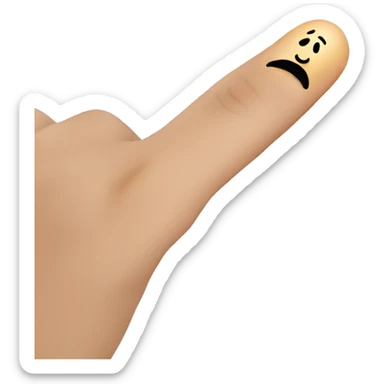 Finger in nose sticker