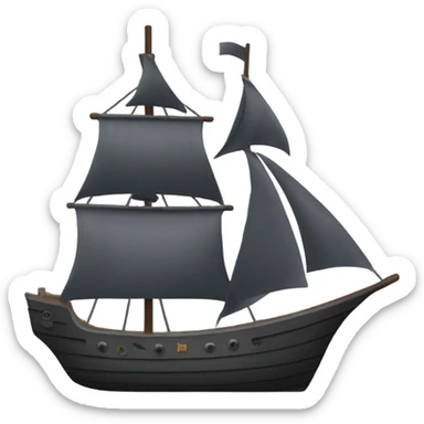 dark gray ship sticker