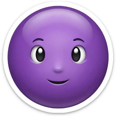 purple color ball sticker