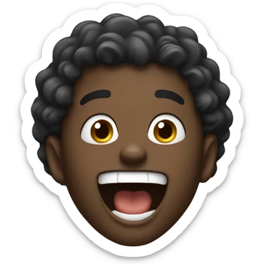 Black guy with waves yelling  sticker