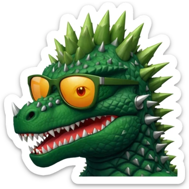 Godzilla wearing sunglasses sticker