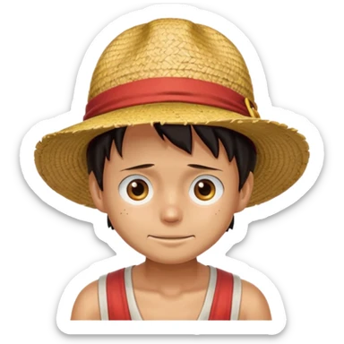 Give luffy straw hat emoji sticker