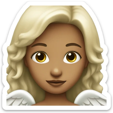 modern girl angel with green goaz sticker