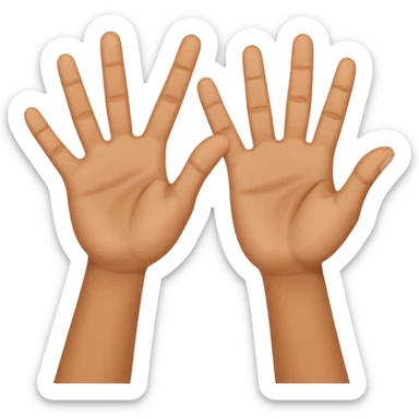Two hands high-fiving sticker