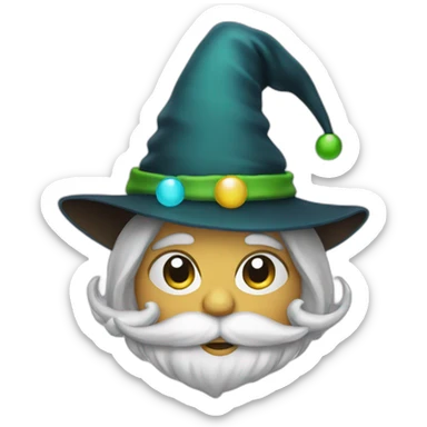 santa witch hat sticker