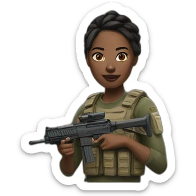 women play warzone sticker