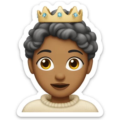 Molly with cashmere sweater and a tiara  sticker