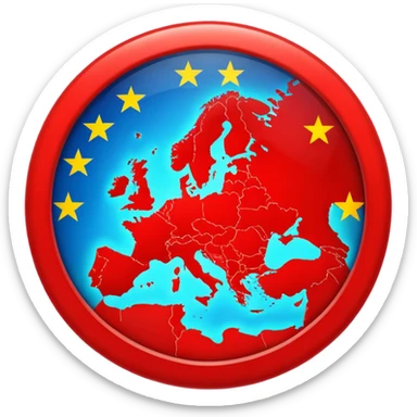Europe map point  sticker