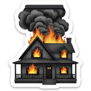 generate australlian house in fire sticker