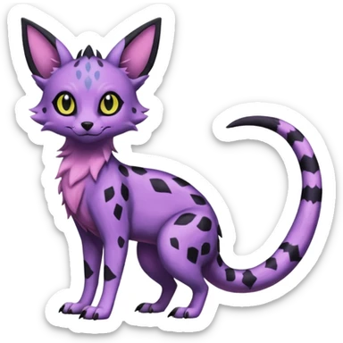 Gothic pastel Salandit-Umbreon-Genet-Noivern-Noibat-Serval-Hybrid (Full body) sticker