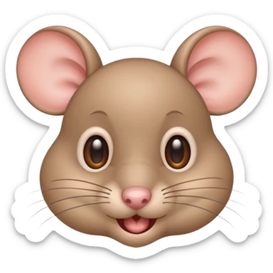 Un ratón cute volteando los ojos 🙄 como ese emoji SOLO LOS OJOS sticker