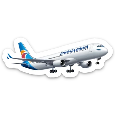 Indonesia airlines take off in airport sticker