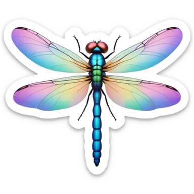 Peaceful Dragonfly color  sticker