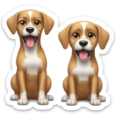 creates the same dog that expresses anger sticker