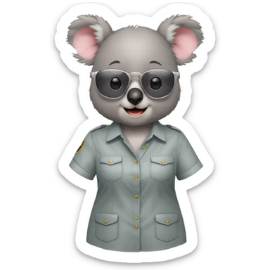 Koala vestido de directora de cine sticker