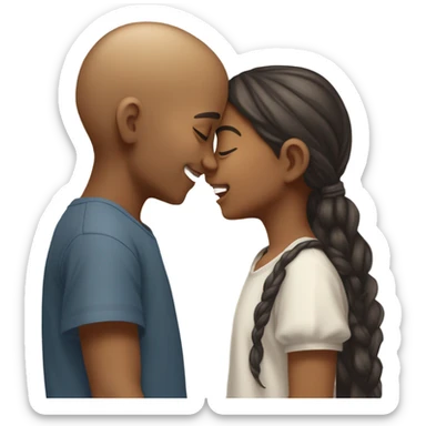 Kiss girl and boy sticker