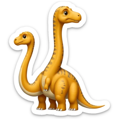 Brachiosaurus from jurassic park feel chill and say hi sticker