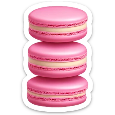 Pink macaron cookies sticker