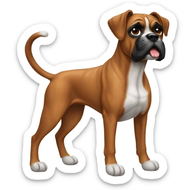Boxer dog sticker