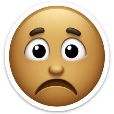 Sad with tongue sticking out sticker