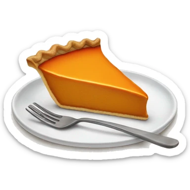 Slice of pumpkin pie sticker