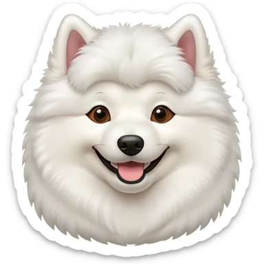 Face of a Samoyed dog, smiling  sticker