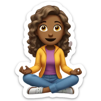 Girl telling a story  sticker