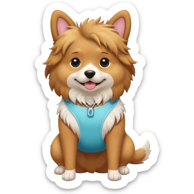 Dog wearing a swimsuit  sticker