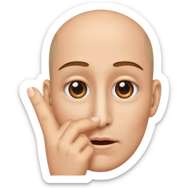 Fingers inside a nose  sticker