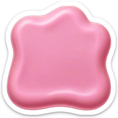 Cinematic Realistic Opaque Pink Slime, smooth and buttery with a pastel pink hue, ultra-glossy with a soft sheen, subtle folds and ridges forming as it moves, reflecting gentle highlights, glowing with a delicate, creamy texture, evoking a sense of playful satisfaction. sticker