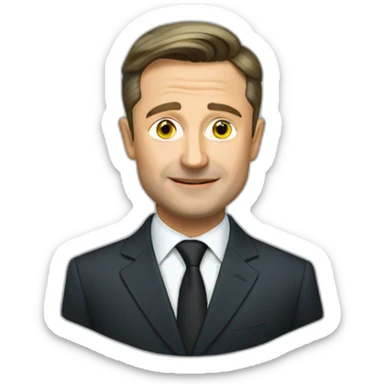 Zelenskyy Ukrainian president sticker