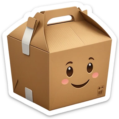 food take away box sticker