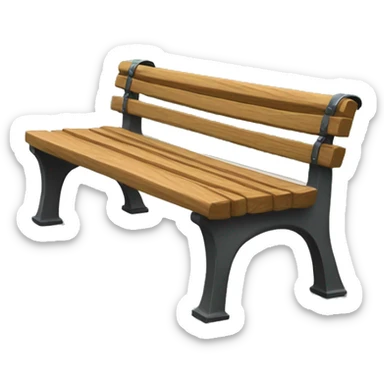 Bench in park sticker