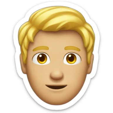 sunburn blond man sticker