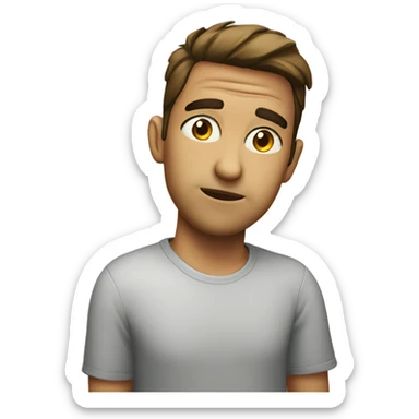 Side eyes face  sticker