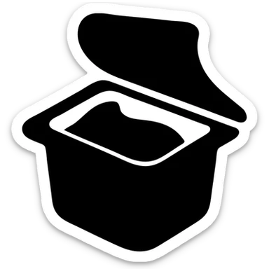 A sauce in a fast food packaging sticker