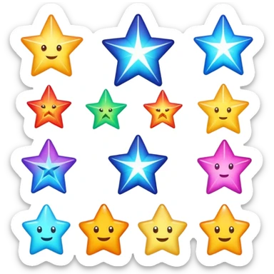 can you give me different designs of a star sticker