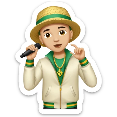 Happy Reggaeton Music Singer sticker