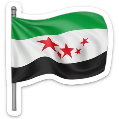Free syria flag sticker