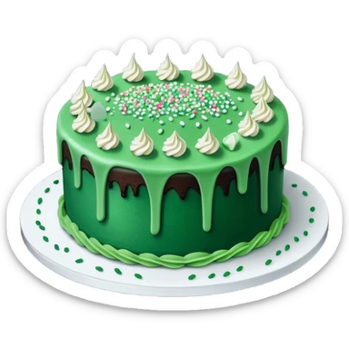 dark emerald cake sticker