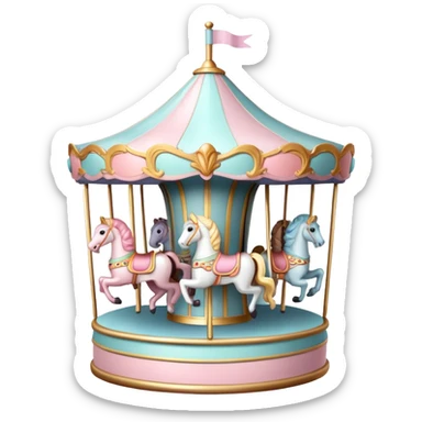 Pastel carousel  sticker
