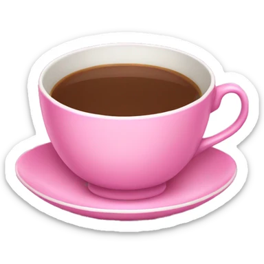 Pink teacup sticker
