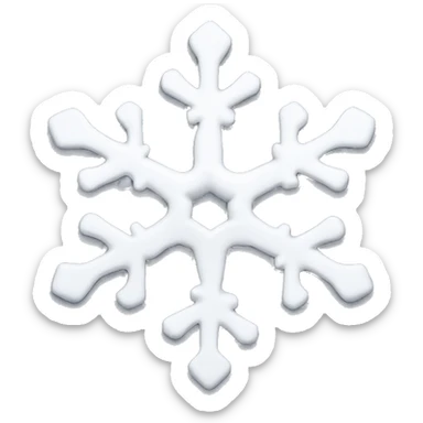 Melting snowflake sticker